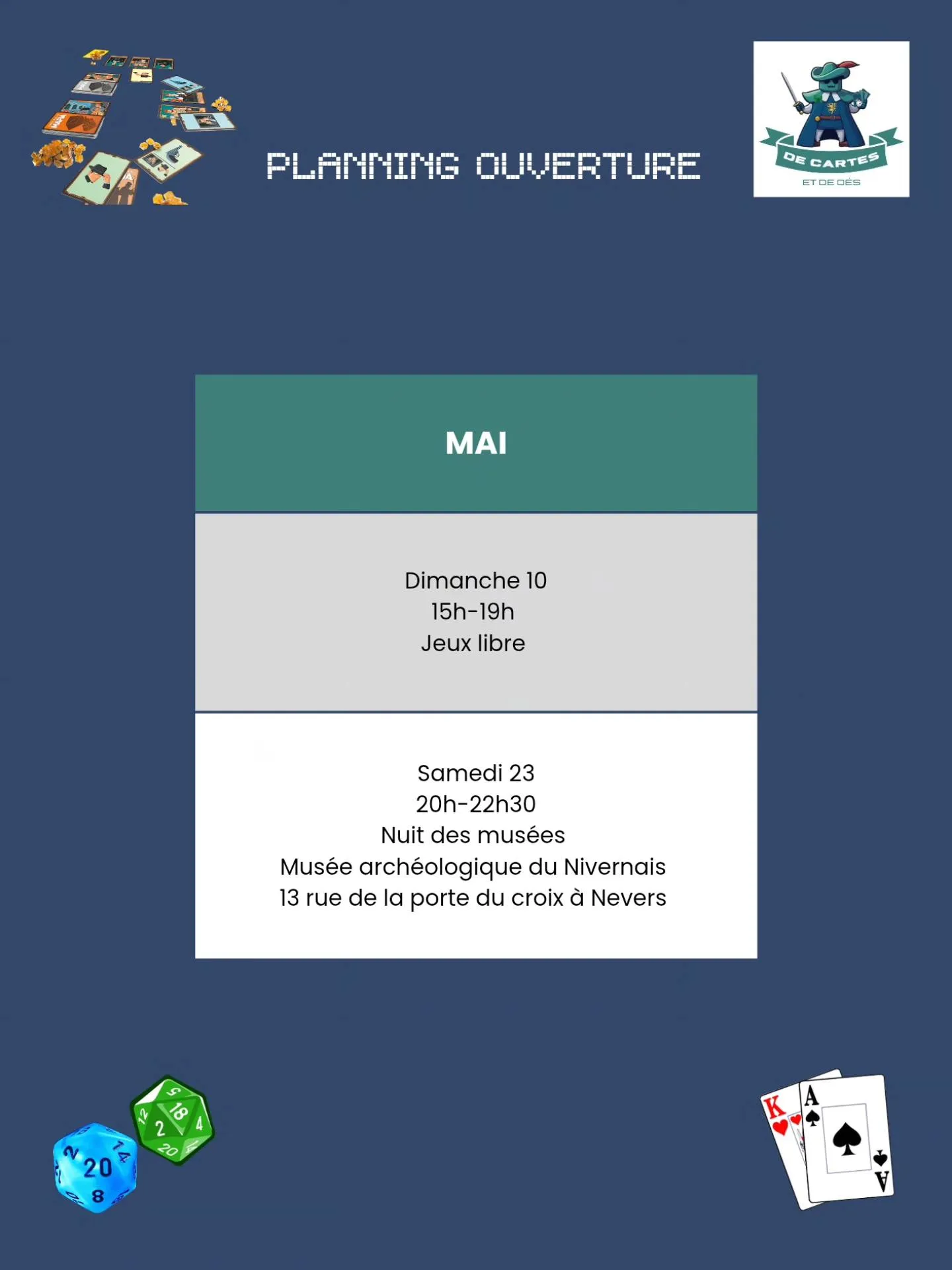 Planning de Mai 2026